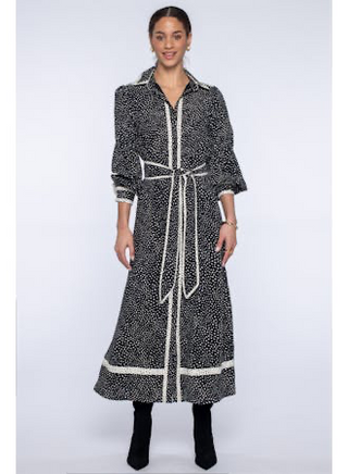 Beverly Dress in Allover Mini Dots
