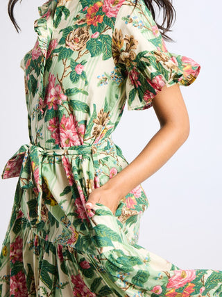 Victoria Dress in Garden Stripe