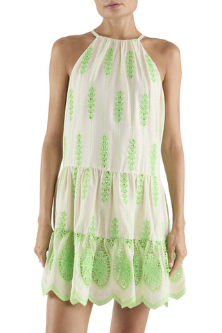 Kaelyn Dress in Bright Lime Lace