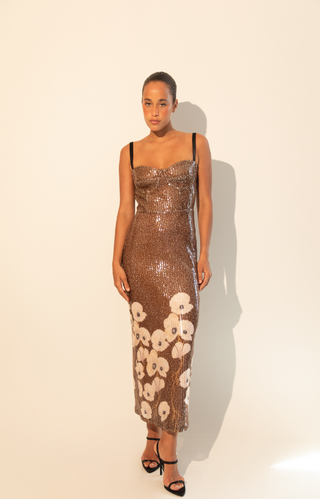 Evelyn Maxi in Garden Brown