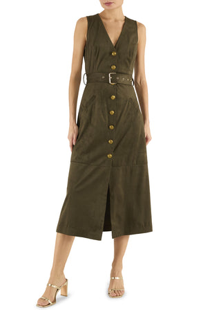 Marcia Dress in Deep Olive