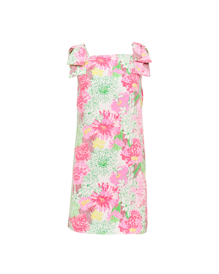 Carmine Shift Dress in Resort White Mum Patch