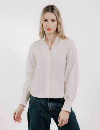 Zinnia Top in Bright White