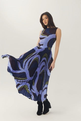 Max Skirt in Plum/Multi