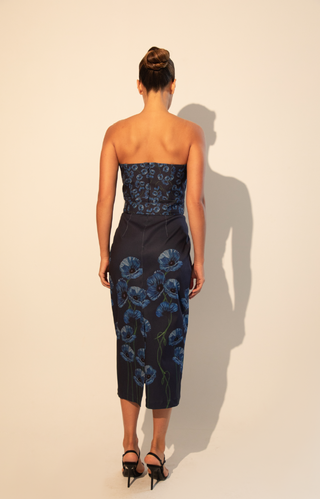 Francesca Midi in Garden Dark Blue
