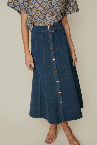 Silvie Skirt in Dark Denim