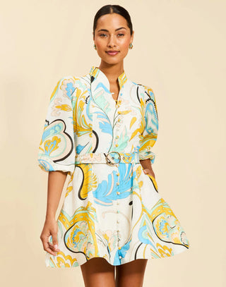 Valencia Mini Dress in Marble Rhapsody