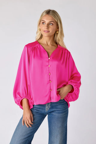 Nellie Blouse in Berry Electric