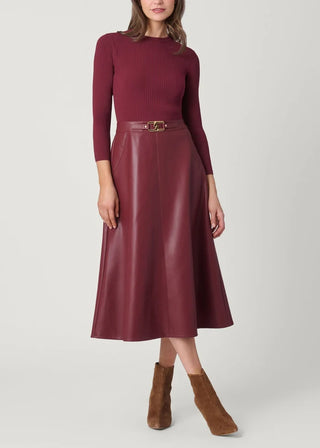 Paige Dress in Burgandy