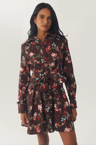 Reney Dress in Brown/Multi
