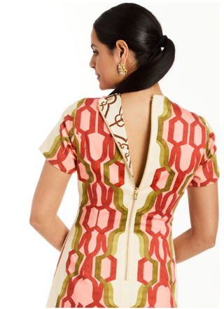 Hampton Convertible Midi in Deco Quatrefoil