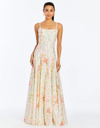 Alemais Gown in Ivory/Floral
