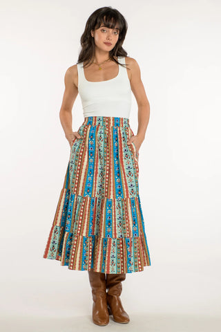 Surrey Skirt in Serape Stripe