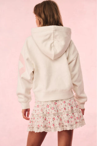 Brunella Hoodie in Rose White