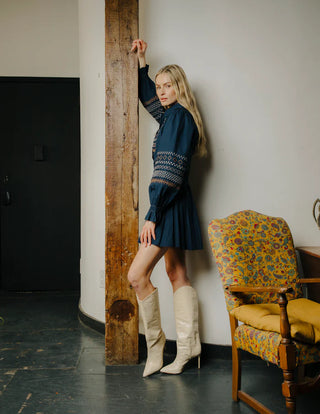 Walton Mini Dress in Pagent Blue