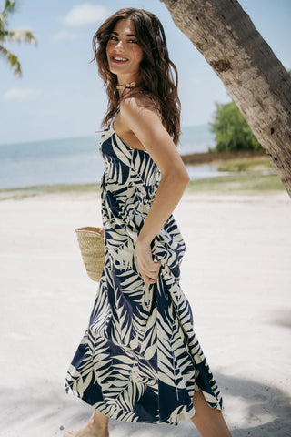 Shivon Dress in Navy/Ivory Paradise