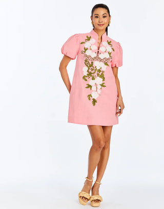 Elliana Mini Dress in Watermelon Pink