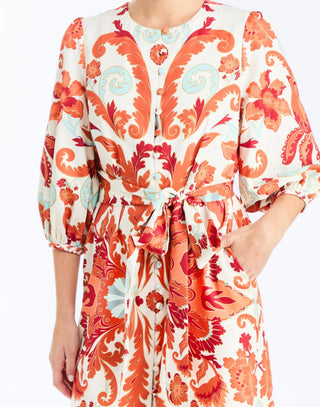 Suzanna Midi Dress in Rossa Waltz