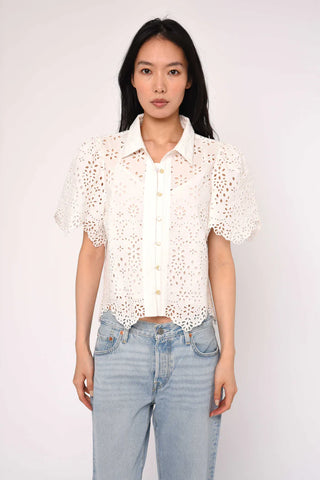 Abigail Top in Bright White