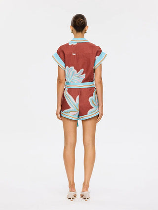 Enzo Playsuit in Maroon