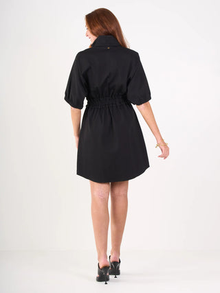 Palmer Dress in Black Ponte