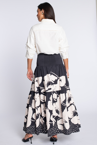 Penelope Skirt in Dot Floral