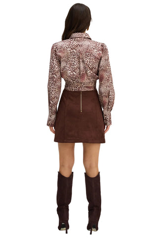 Courtney Top in Brown Cheetah