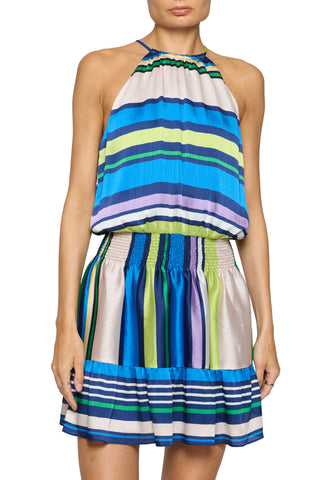 Bettina Dress in Ultramarine Stripe