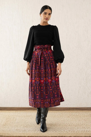 Tobias Skirt in Emilie Deco Cinnamon