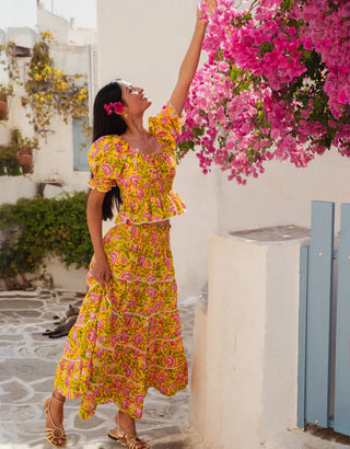 Rah Rah Skirt in Provencal Peony