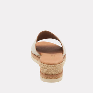 Nessie Wedge in Beige Linen