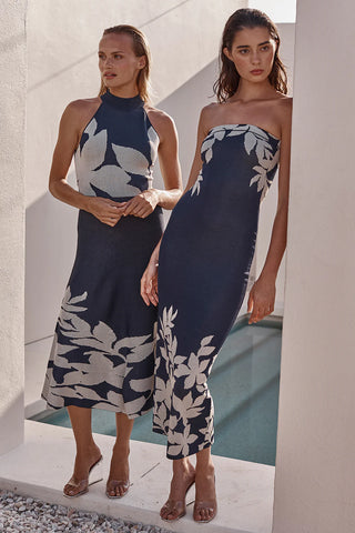 Eugenie Dress in Navy Flora