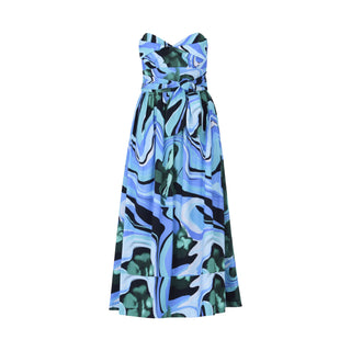 Lidia Dress in Marmol Verde