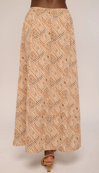 Madden Midi Skirt in Wuthering Winds Print