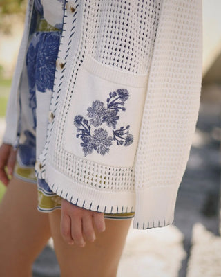 Cardigan in Wild Flower Net