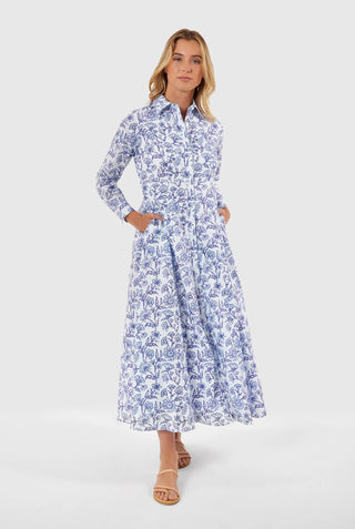 Classic Shirtdress in Jacobean Floral