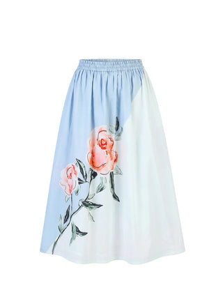 Amber Skirt in Villa Celeste Mist