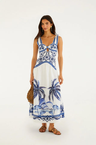 Wonderful City Mix Off-White Maxi Dress