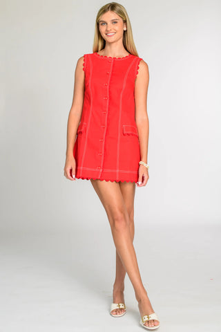 Rory Dress in Poppy Red
