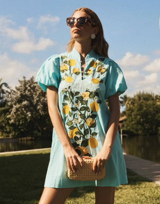 Elliana Mini Dress in Sorrento Citrus