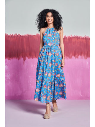 Bethany Maxi Dress in Light Blue Baru