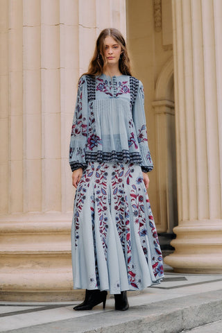 Marcelle Soft Blue Maxi Skirt