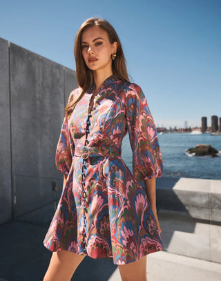 Valencia Mini Dress in Twilight Marble