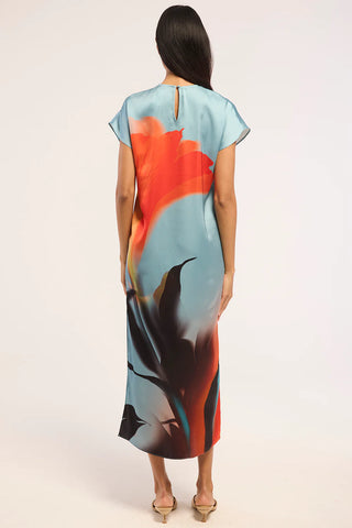 Lenna Dress in Fire Petal