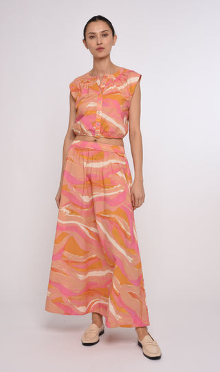 Porto Maxi Skirt in Pink Reverie