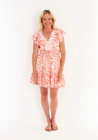 Fritzy Dress in Lingren Guava