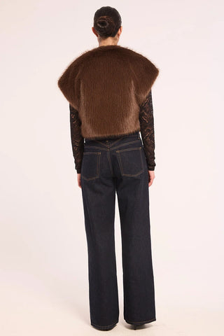 Kira Vest in Dark Brown