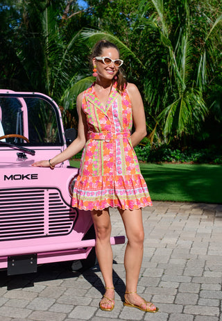 Fleur Dress in Rosebud Ribbon Stripe