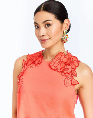 Juniper Shift Mini Dress in Calypso Coral