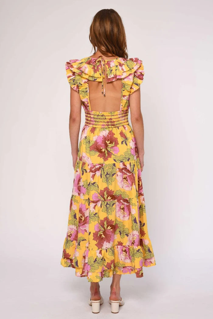 liberty midi dress Liberty London Shifted Midi Dress, Handmade Botanical Ethical-wear Clothing, Sustainable Sophisticated Minimalist Slow-fashioned Womenswear